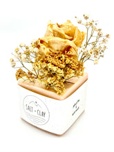 Load image into Gallery viewer, Petite French Rose Flower Soap ~ With Homegrown Dried Bouquet ~ Rose Geranium Essential Oil ~ For Face, Hands &amp; Body ~ 5 oz Soap Block
