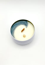 Load image into Gallery viewer, 8oz Shorebreak Candle ~ Natural Coconut Wax + Wooden Wick + Essential Oils ~ Hand Painted Wave
