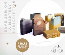 Load image into Gallery viewer, Monthly Soap Subscription or Gift Box ~ Set of 4 Soaps
